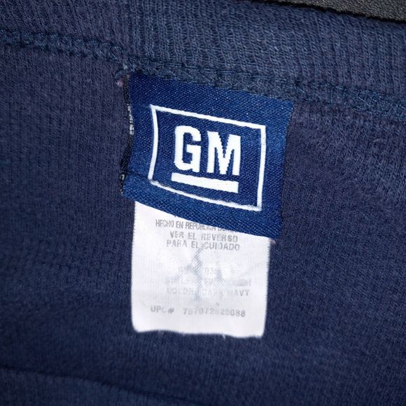 Mens GM Chevy Trucks Long Sleeve Navy Thermal Pullover Shirt XL Chevrolet - Picture 8 of 12